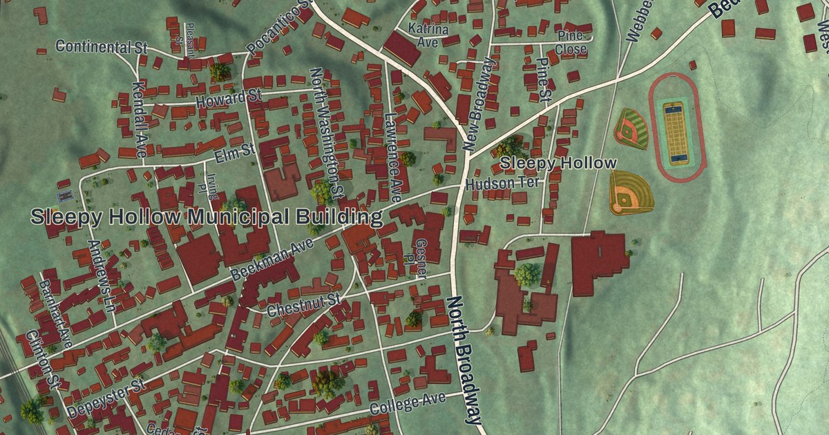 Map of Sleepy Hollow, New York