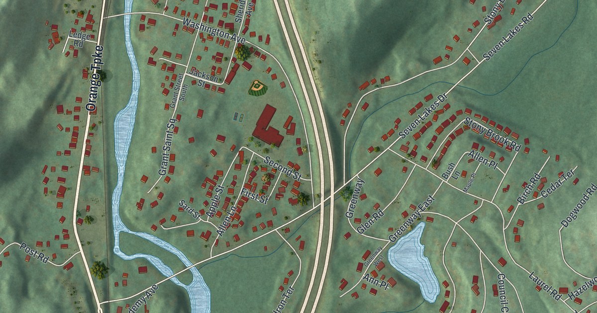 Map of Sloatsburg, New York