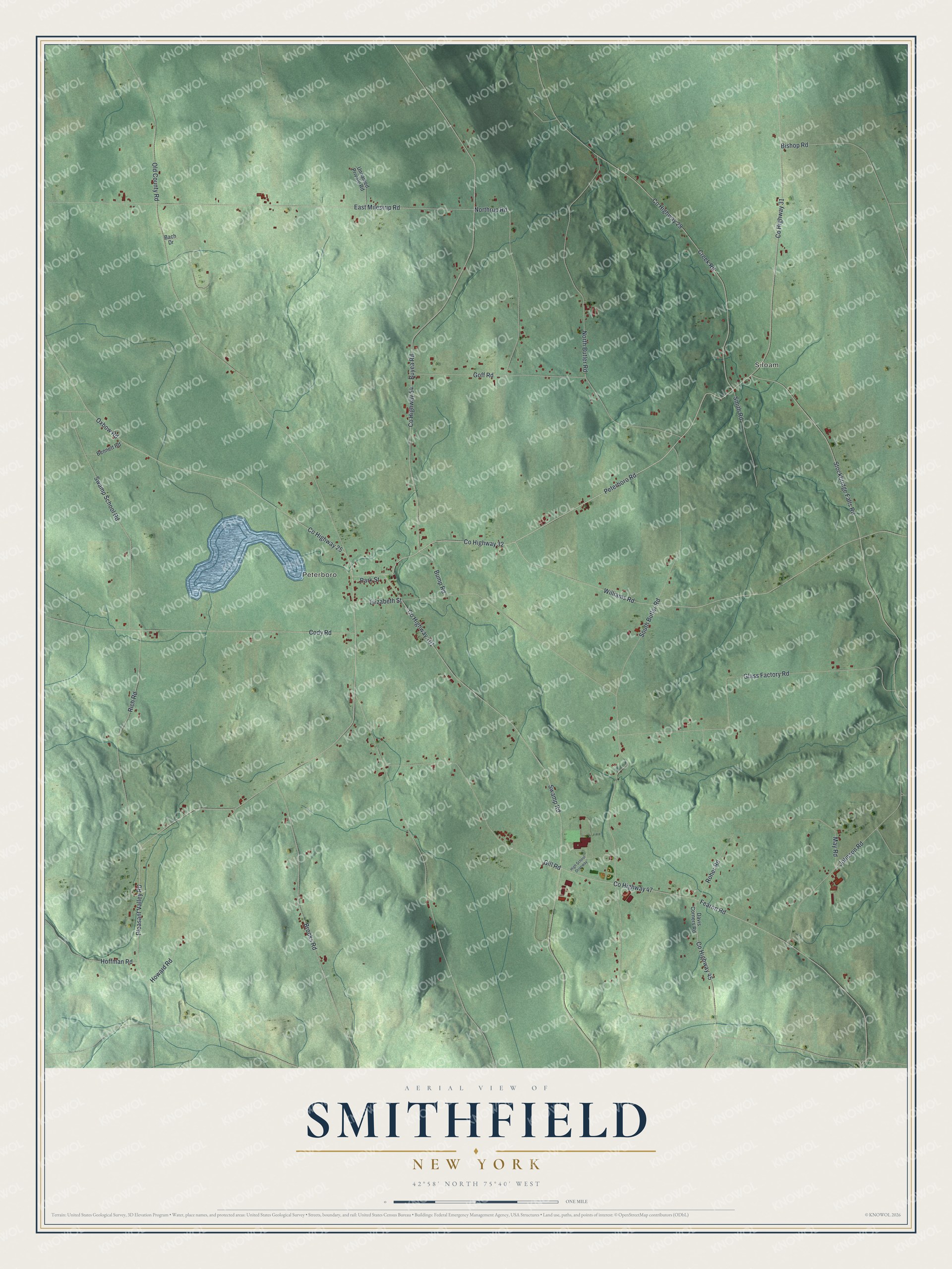 Watermarked full-map preview of Smithfield, New York