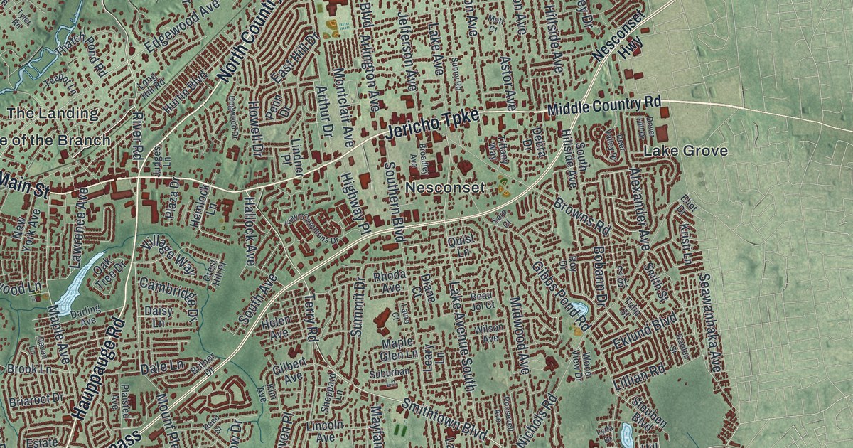 Map of Smithtown, New York