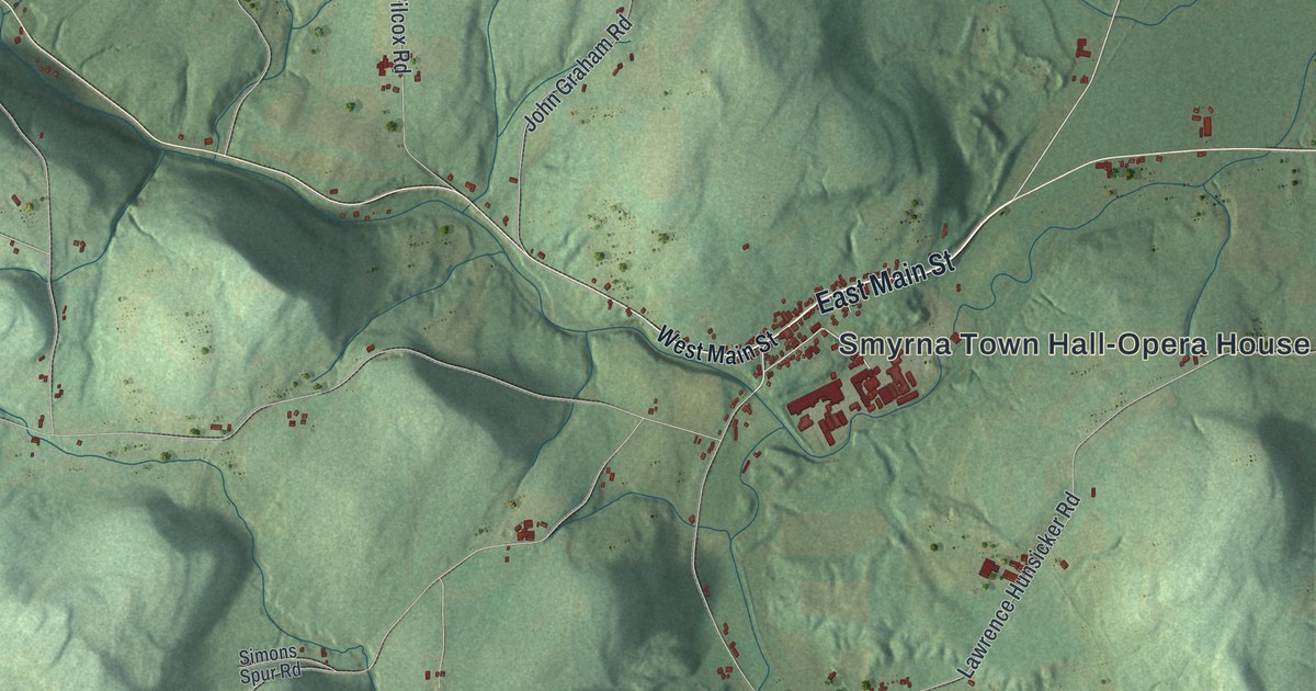 Map of Smyrna, New York