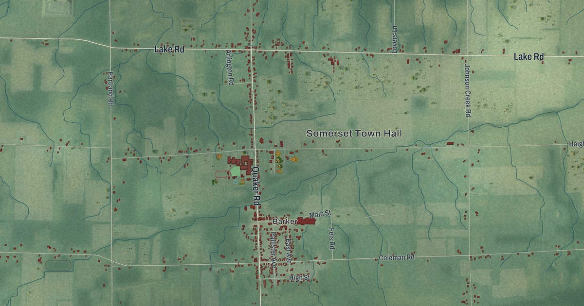 Map of Somerset, New York
