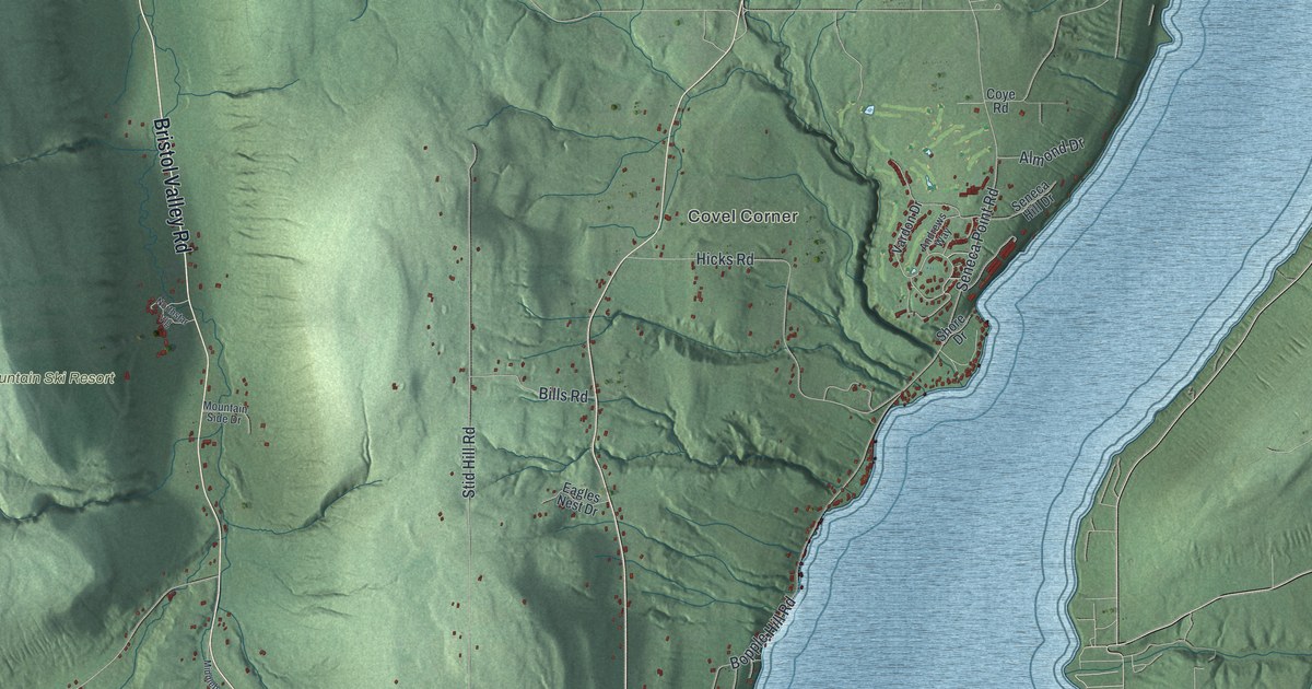 Map of South Bristol, New York