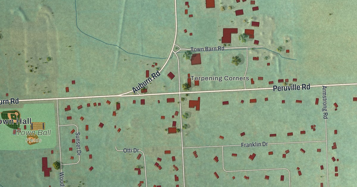 Map of South Lansing, New York