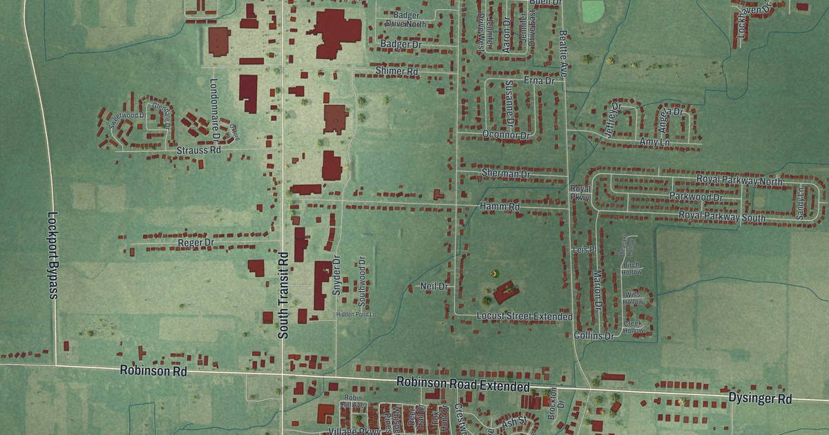 Map of South Lockport, New York