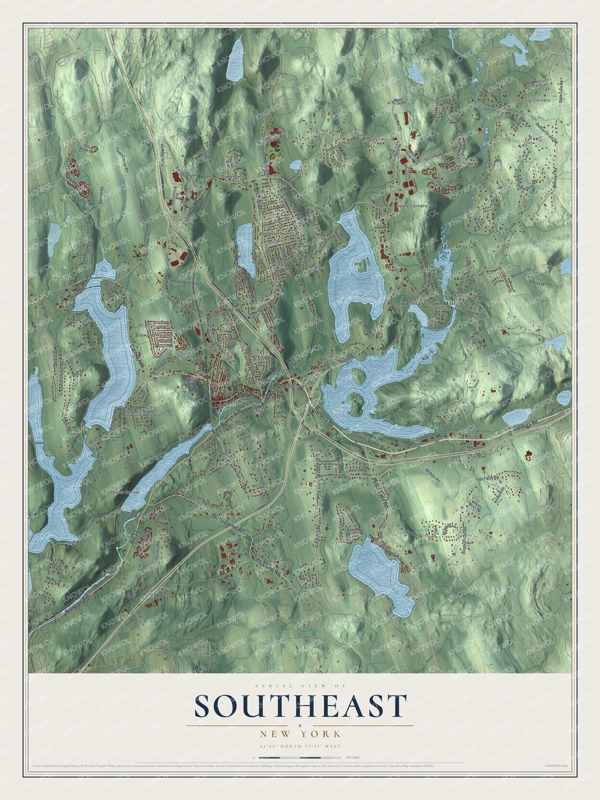 Watermarked full-map preview of Southeast, New York