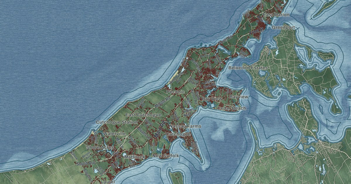 Map of Southold, New York