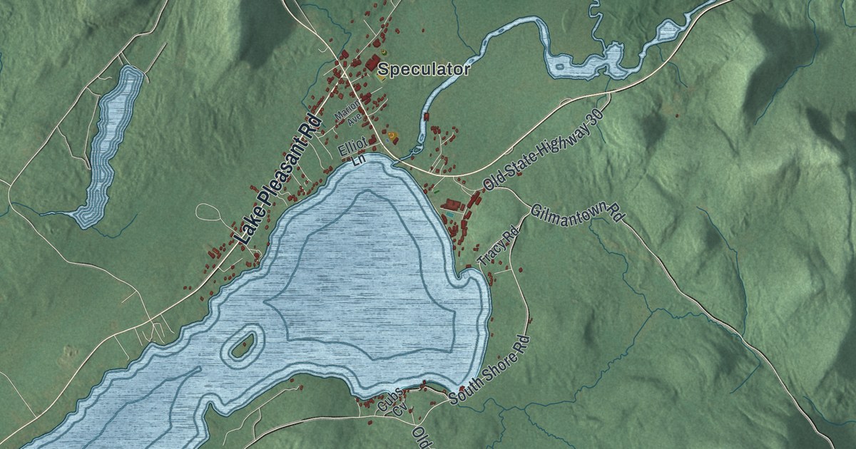 Map of Speculator, New York
