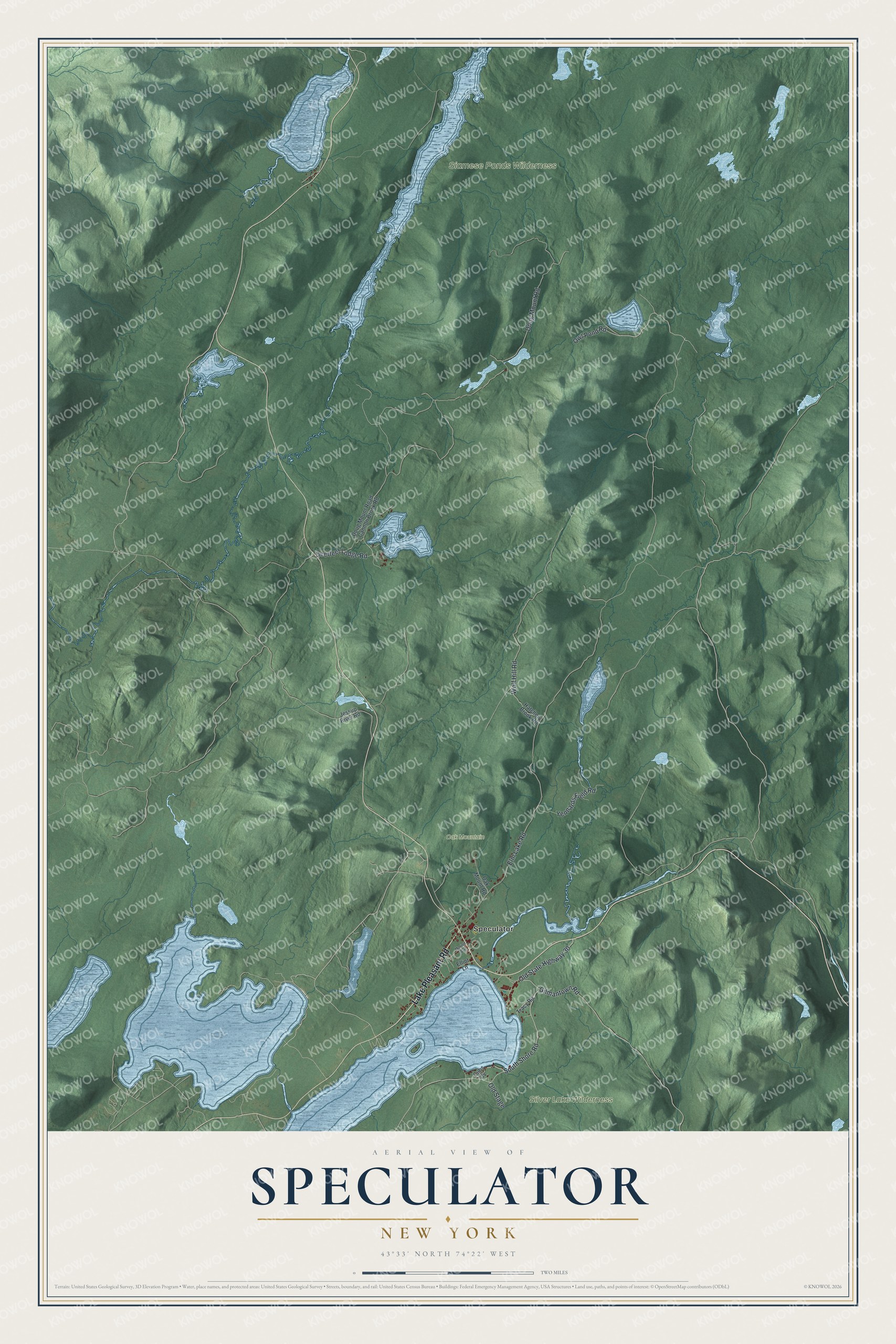 Watermarked full-map preview of Speculator, New York