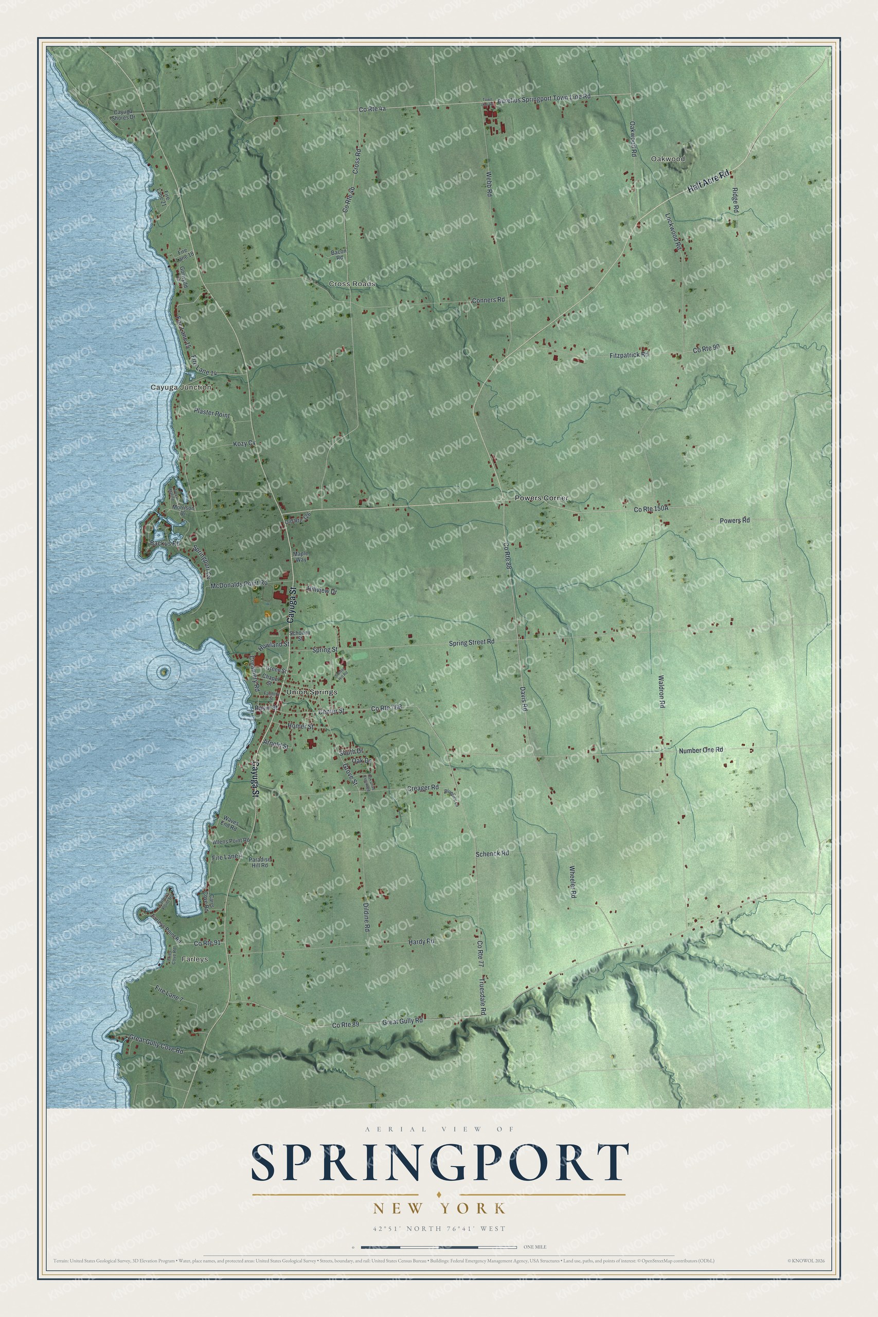 Watermarked full-map preview of Springport, New York