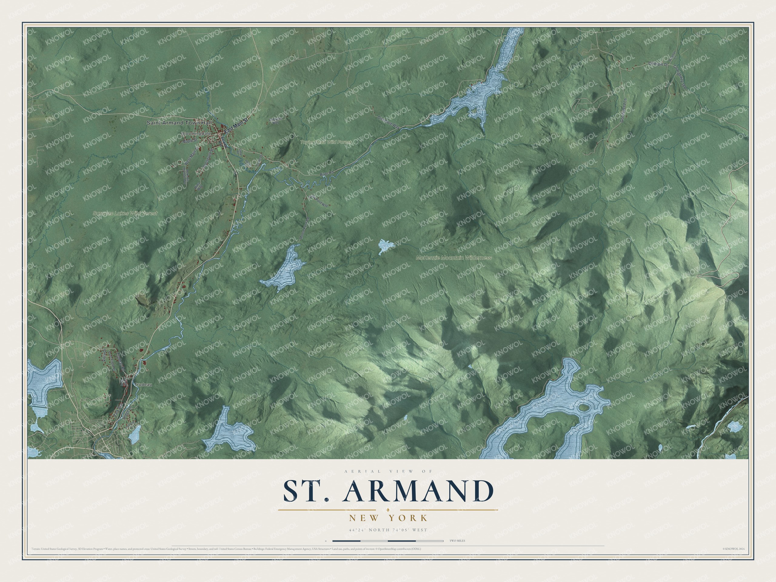 Watermarked full-map preview of St. Armand, New York