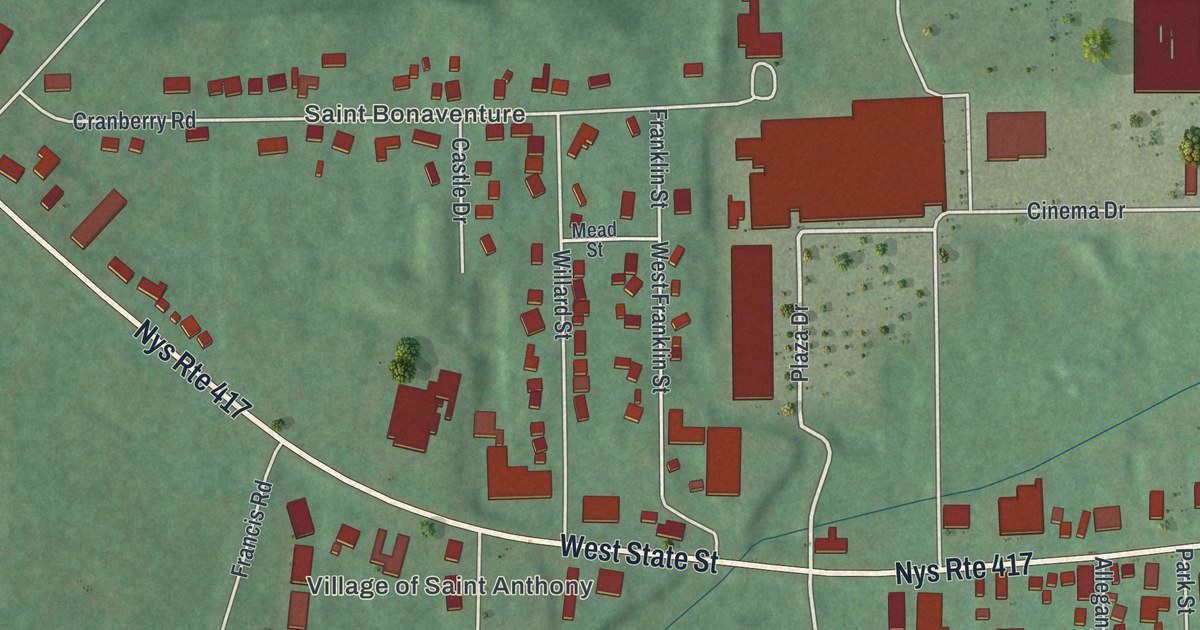 Map of St. Bonaventure, New York