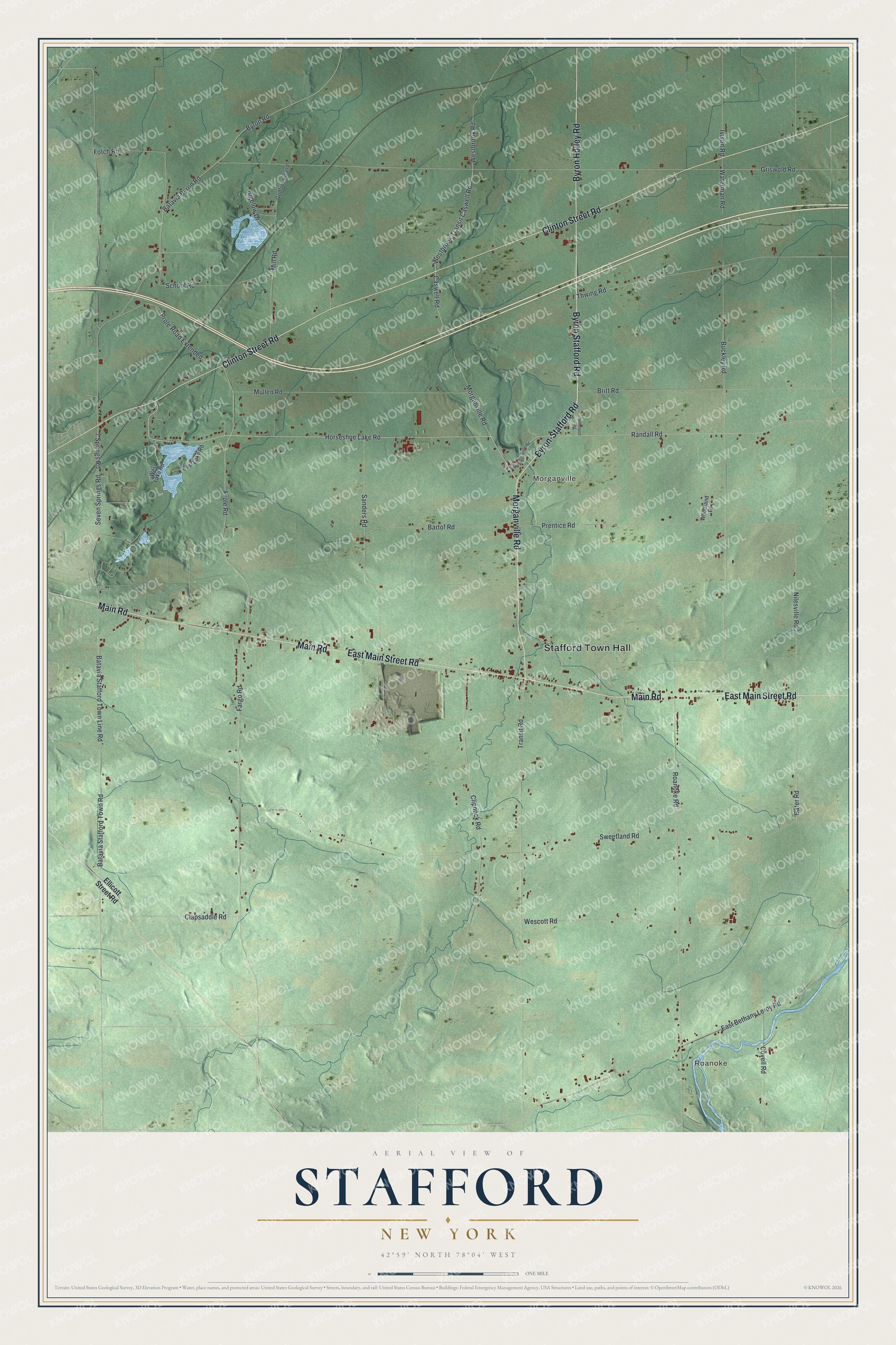 Watermarked full-map preview of Stafford, New York