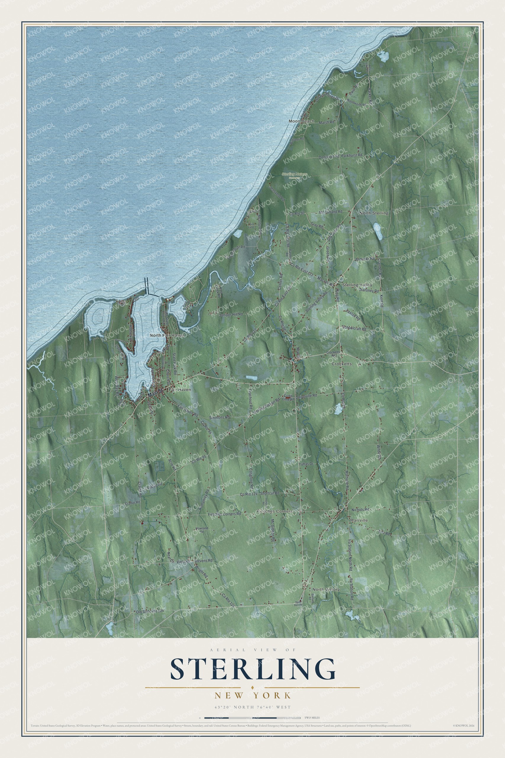 Watermarked full-map preview of Sterling, New York
