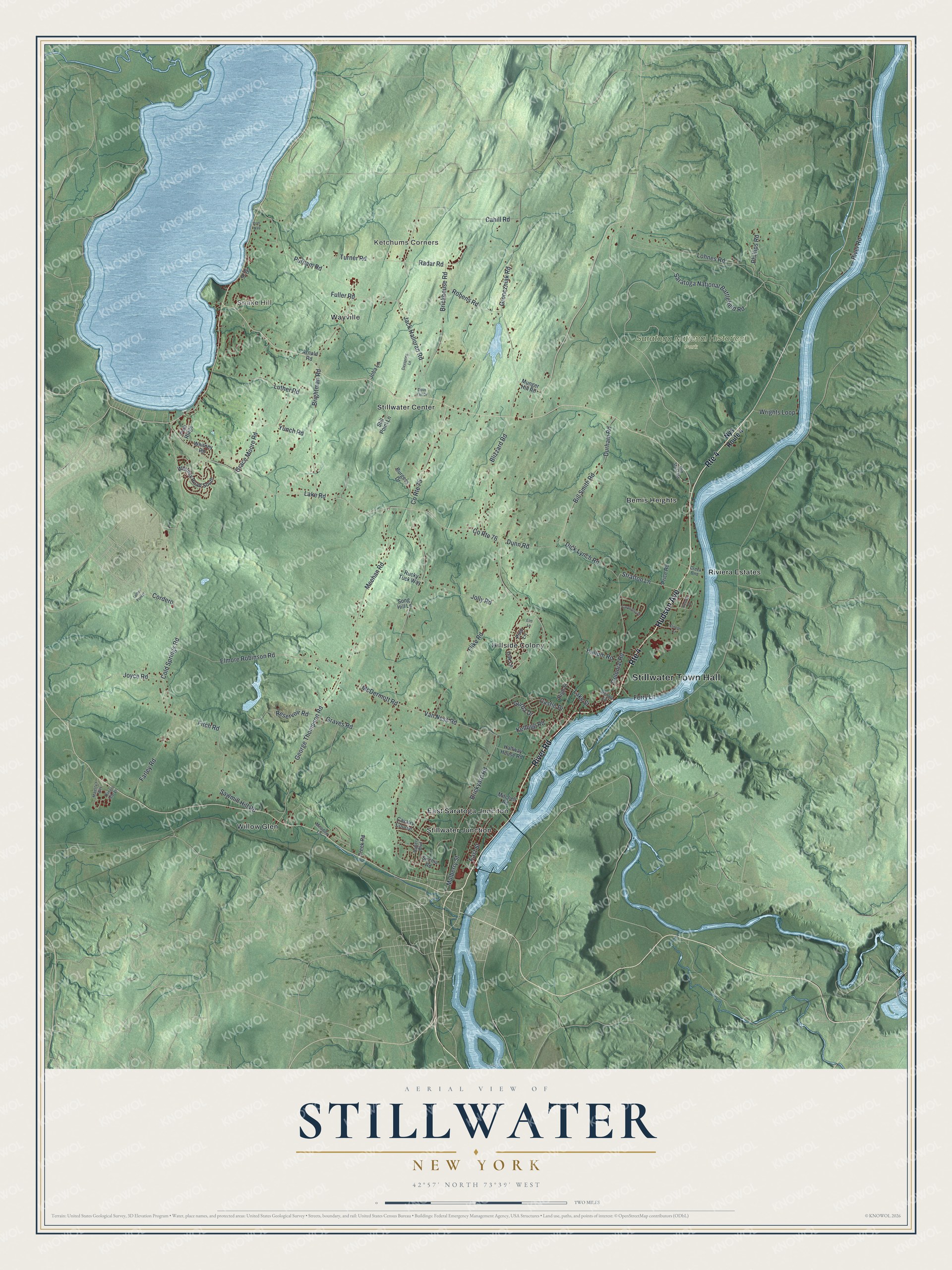 Watermarked full-map preview of Stillwater, New York