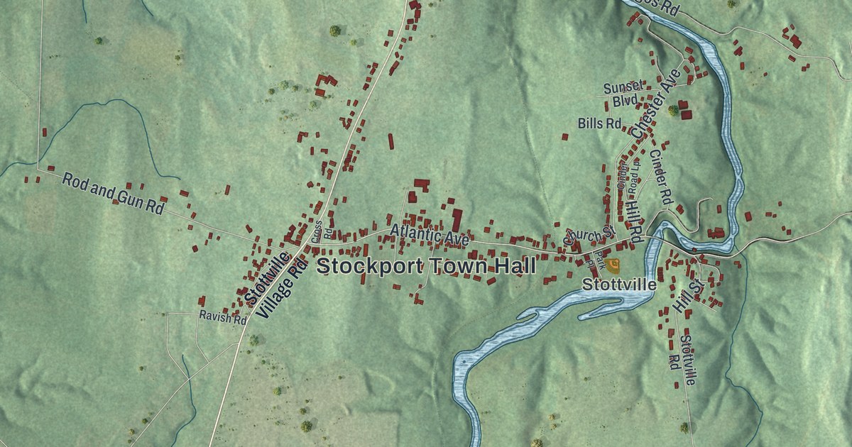 Map of Stockport, New York