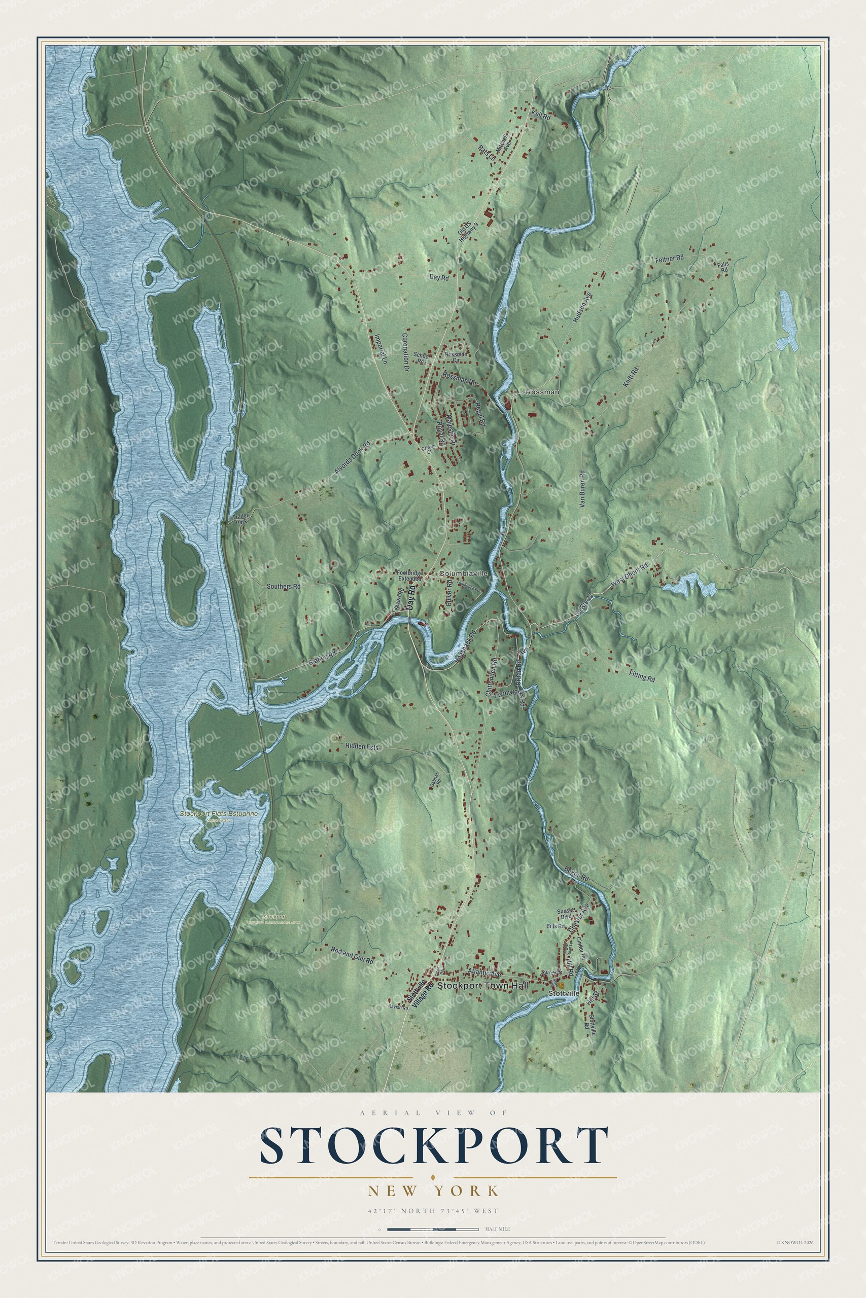 Watermarked full-map preview of Stockport, New York