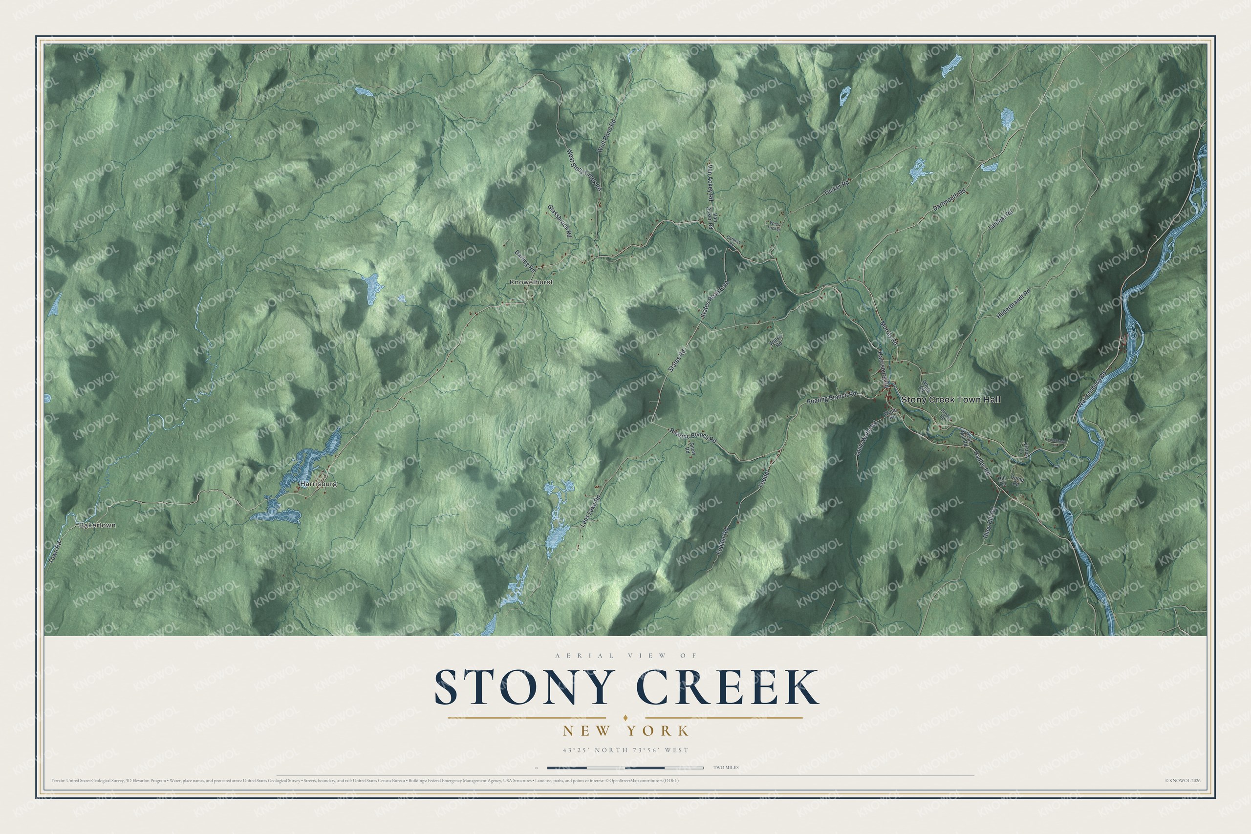 Watermarked full-map preview of Stony Creek, New York