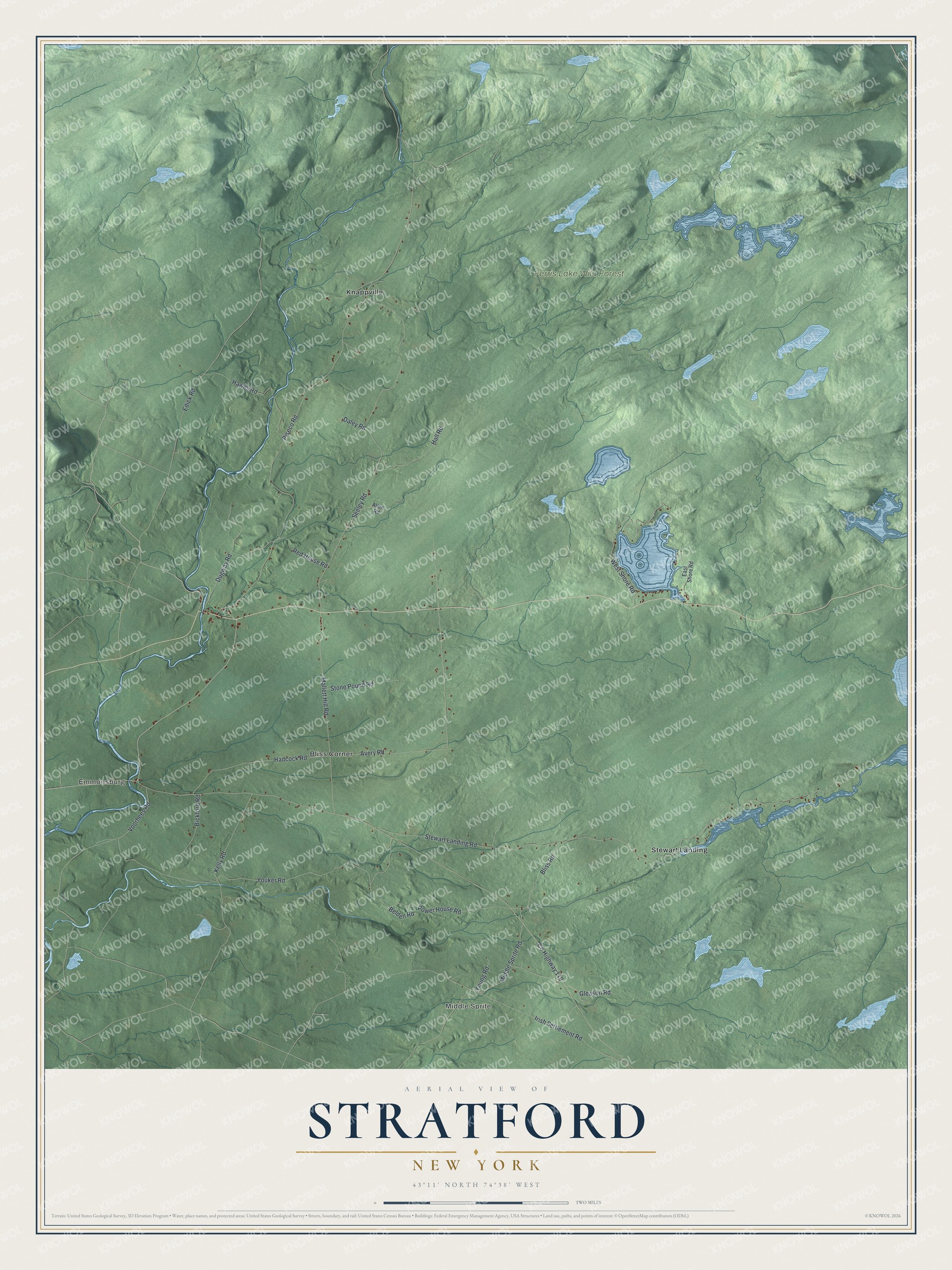 Watermarked full-map preview of Stratford, New York