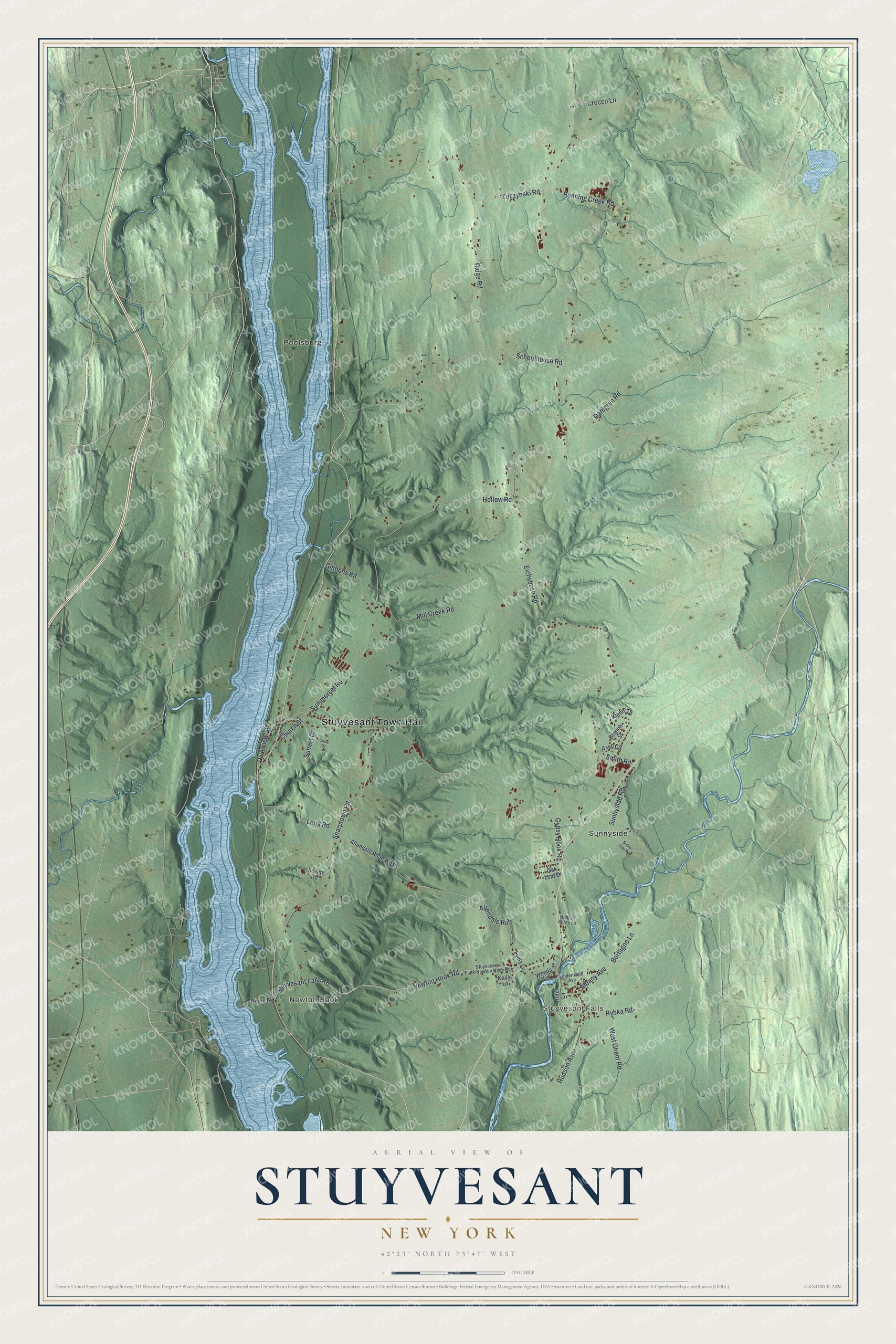 Watermarked full-map preview of Stuyvesant, New York