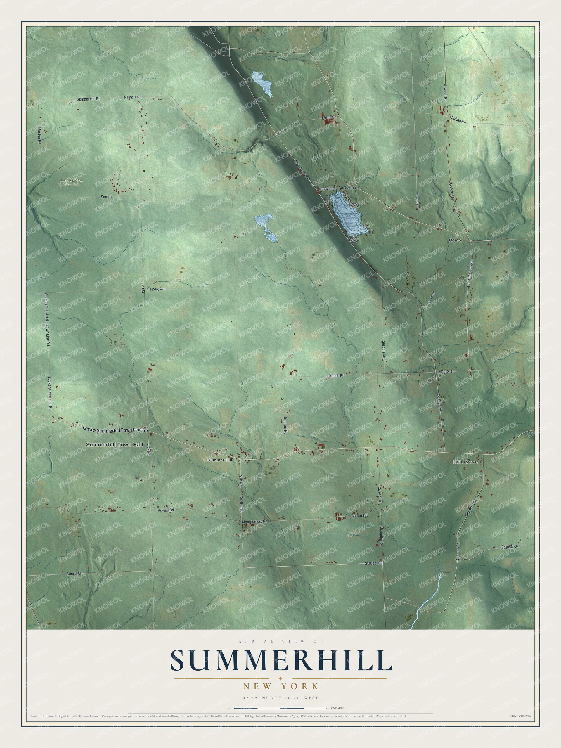 Watermarked full-map preview of Summerhill, New York