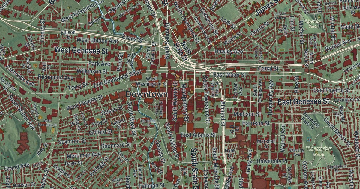 Map of Syracuse, New York