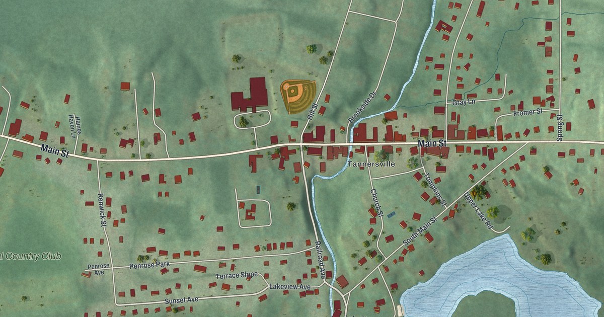 Map of Tannersville, New York