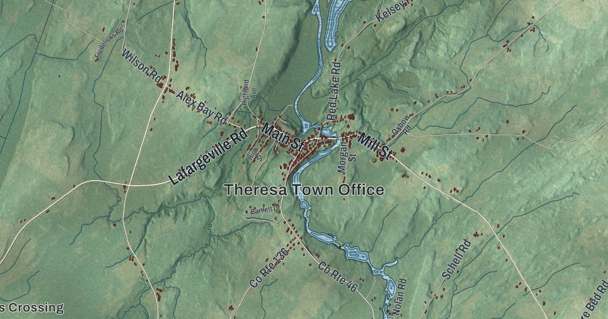 Map of Theresa, New York