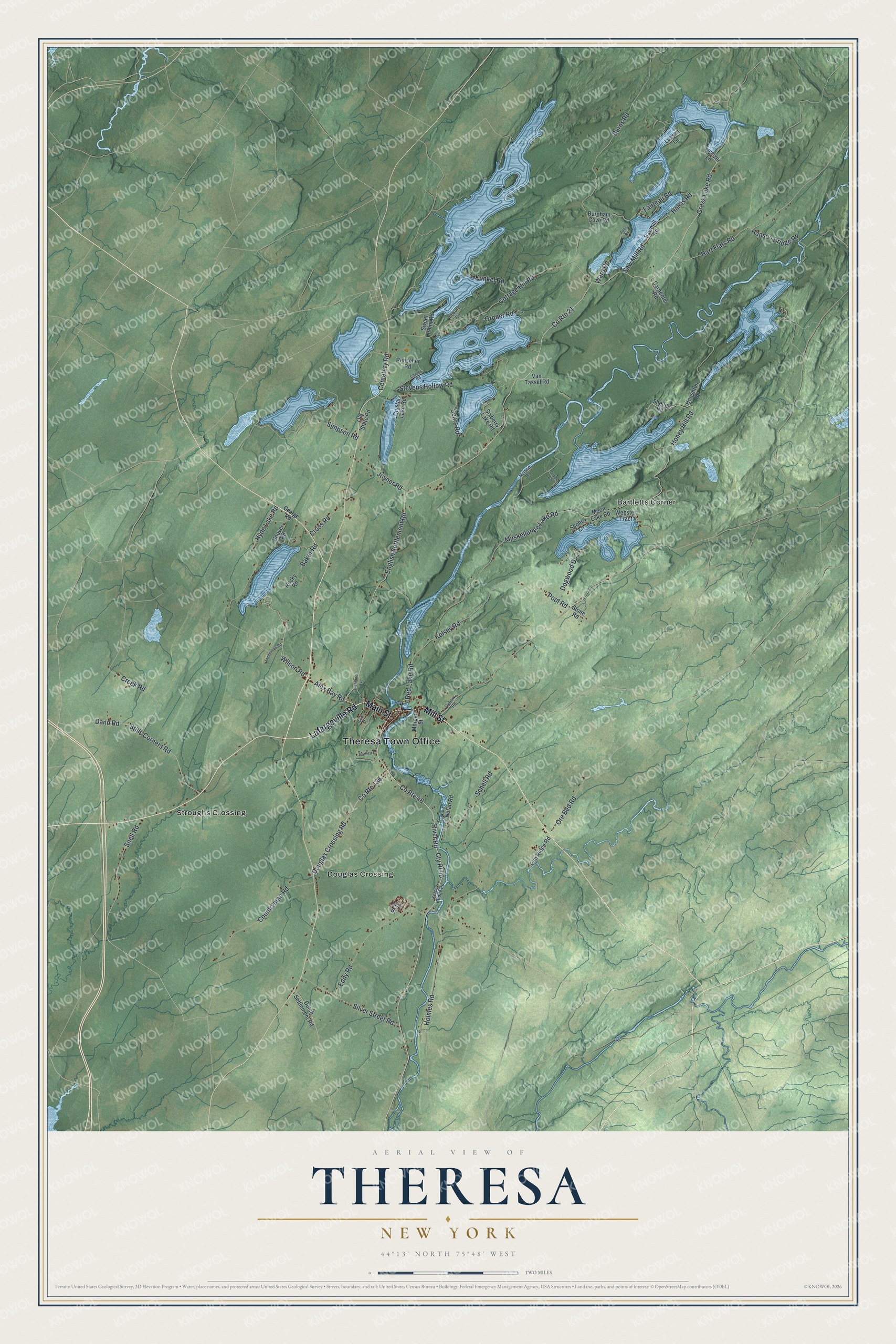 Watermarked full-map preview of Theresa, New York
