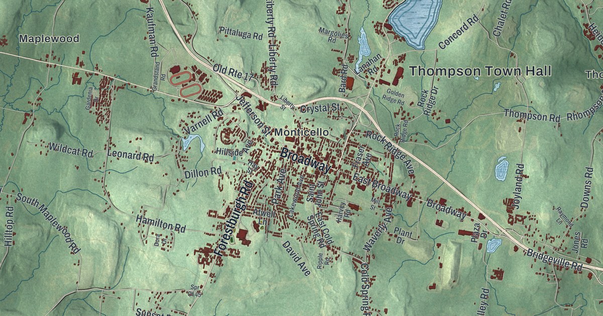 Map of Thompson, New York