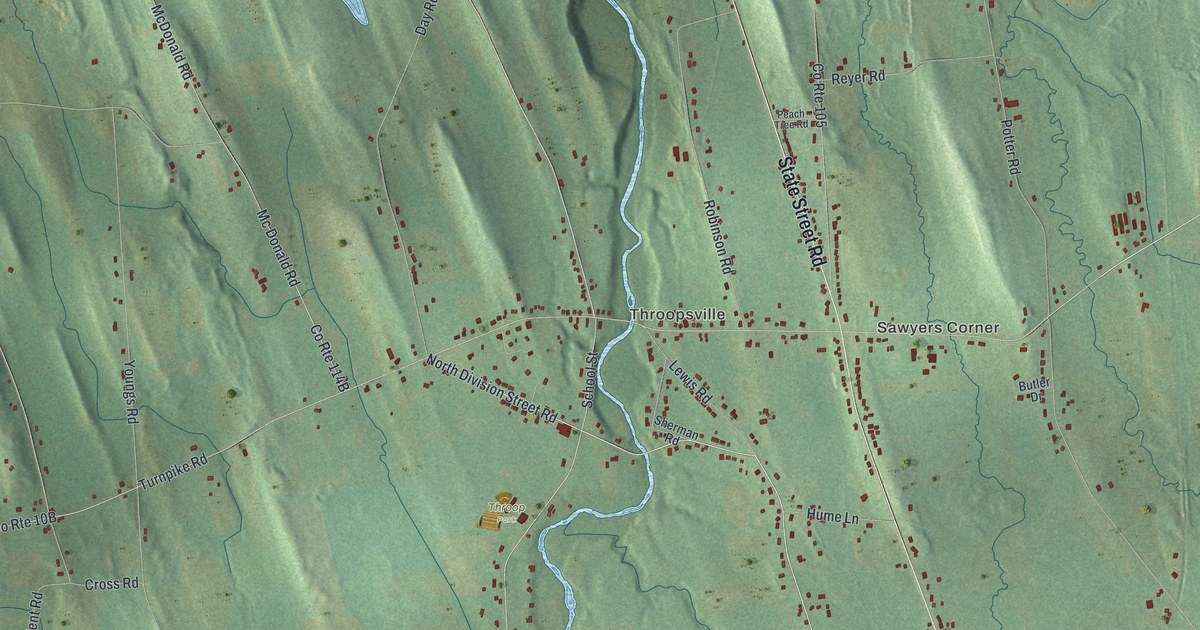 Map of Throop, New York