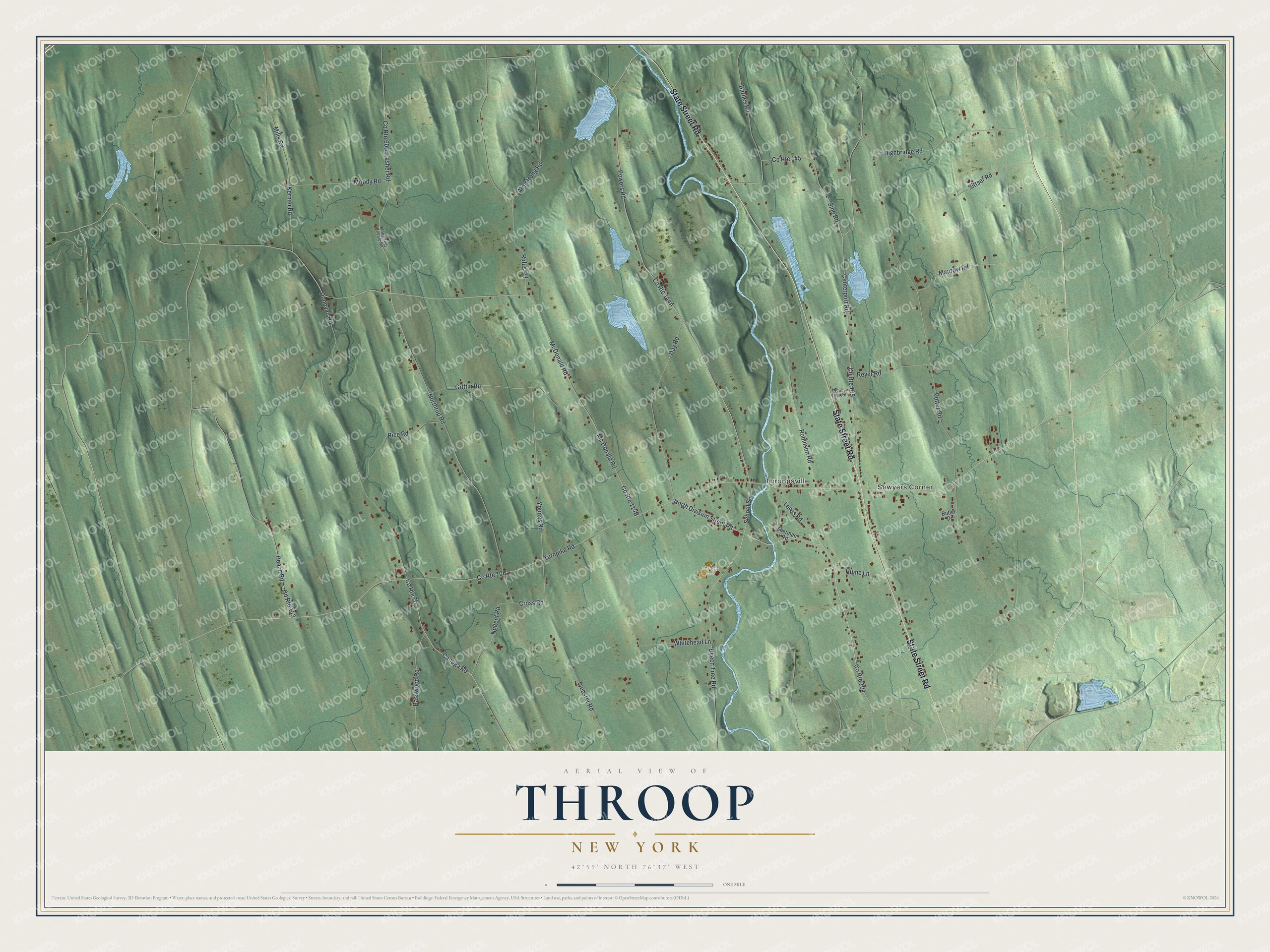 Watermarked full-map preview of Throop, New York