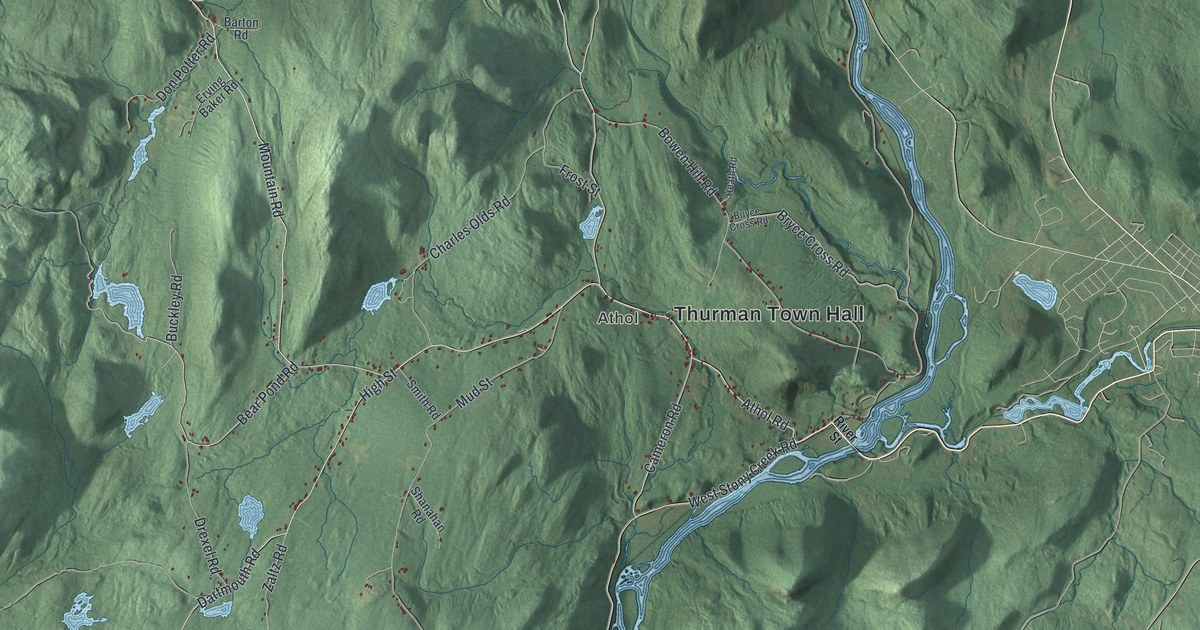 Map of Thurman, New York