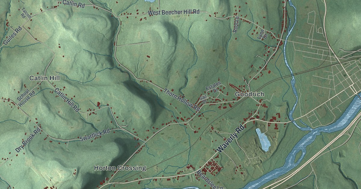 Map of Tioga, New York