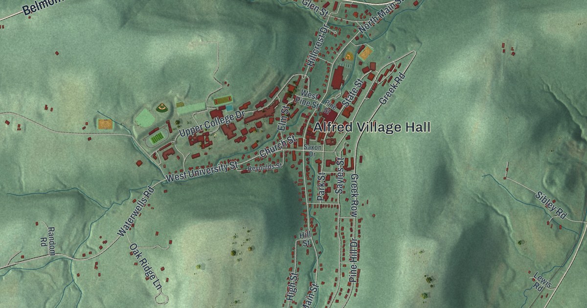Map of the Town of Alfred, New York