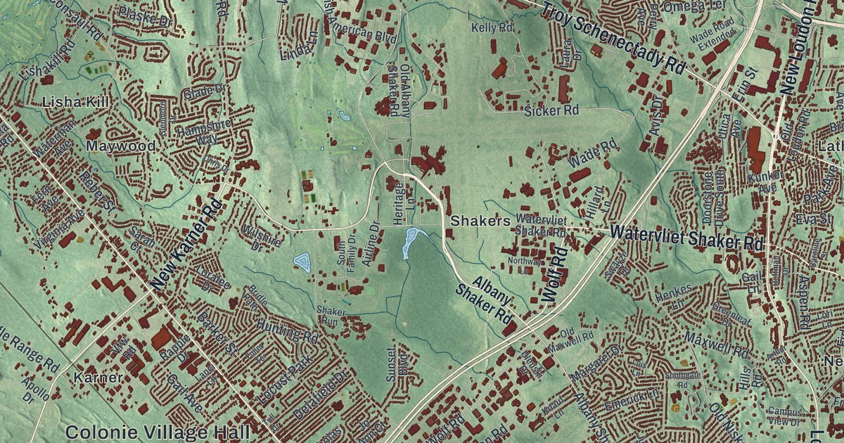 Map of the Town of Colonie, New York
