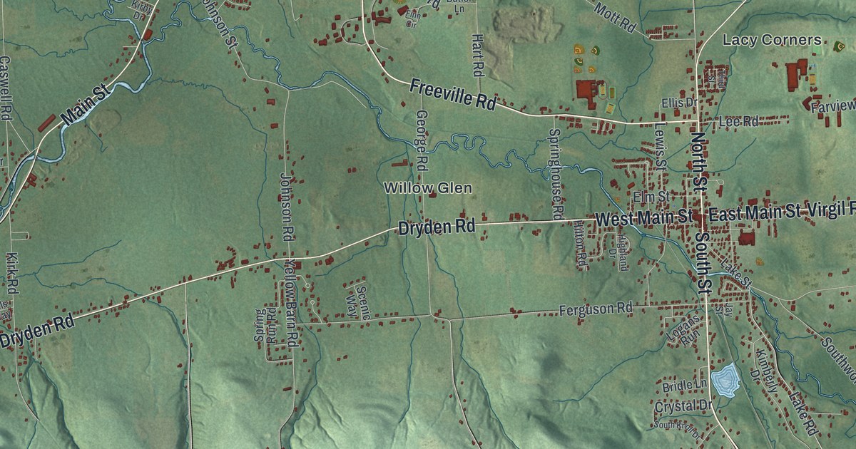 Map of the Town of Dryden, New York