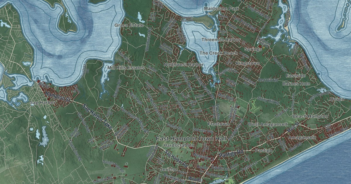 Map of the Town of East Hampton, New York