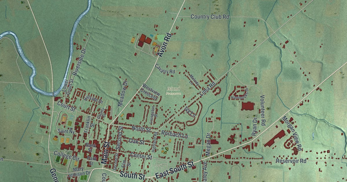 Map of the Town of Geneseo, New York