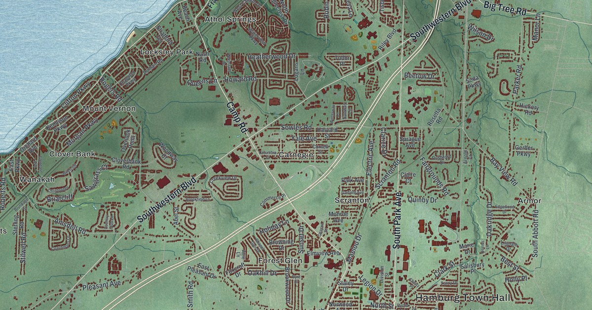 Map of the Town of Hamburg, New York
