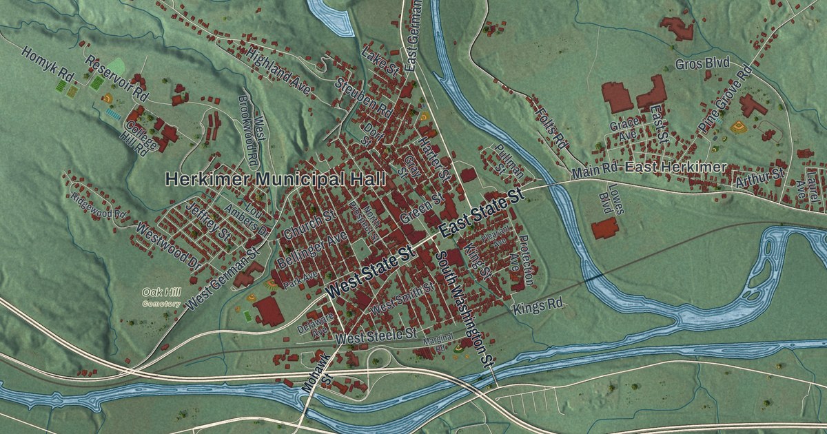 Map of the Town of Herkimer, New York