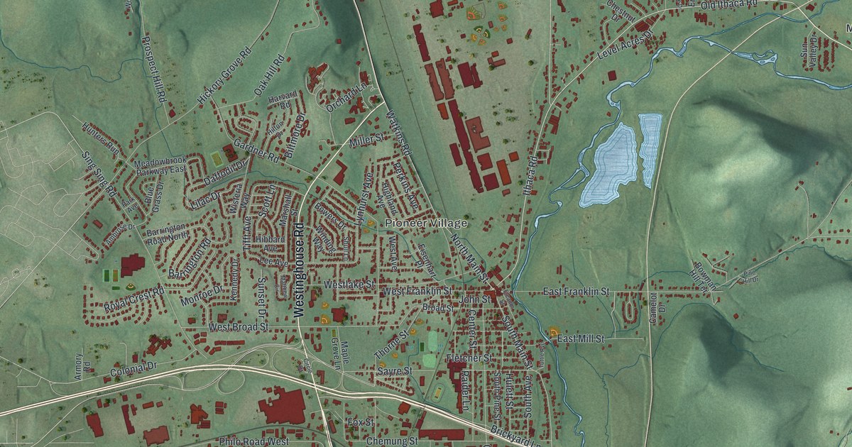 Map of the Town of Horseheads, New York