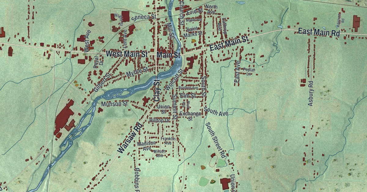 Map of the Town of Le Roy, New York