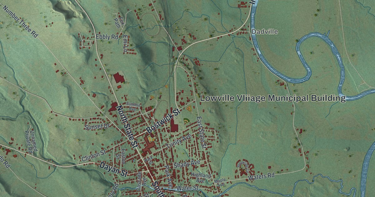 Map of the Town of Lowville, New York