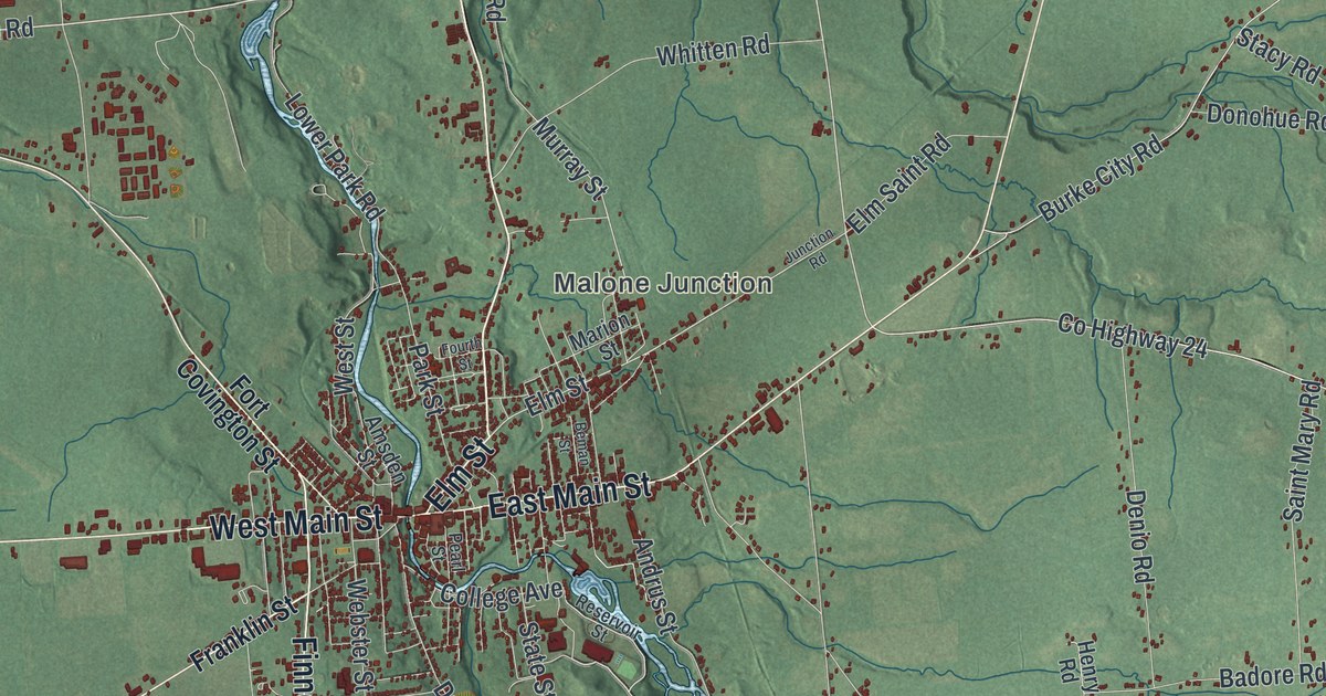 Map of the Town of Malone, New York