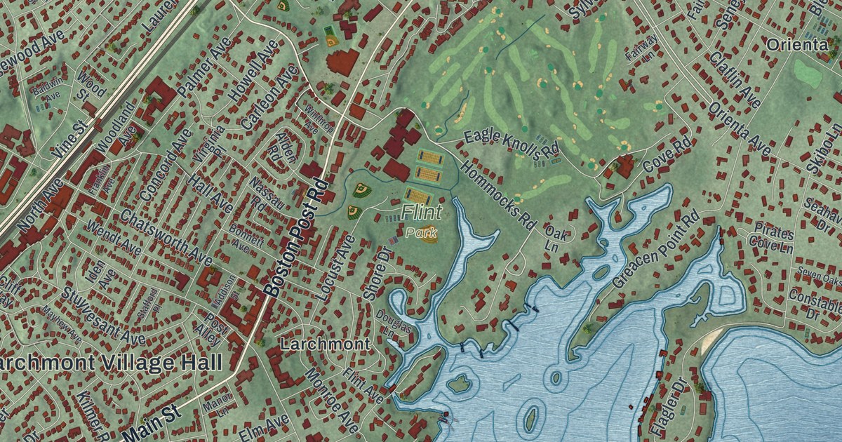 Map of the Town of Mamaroneck, New York