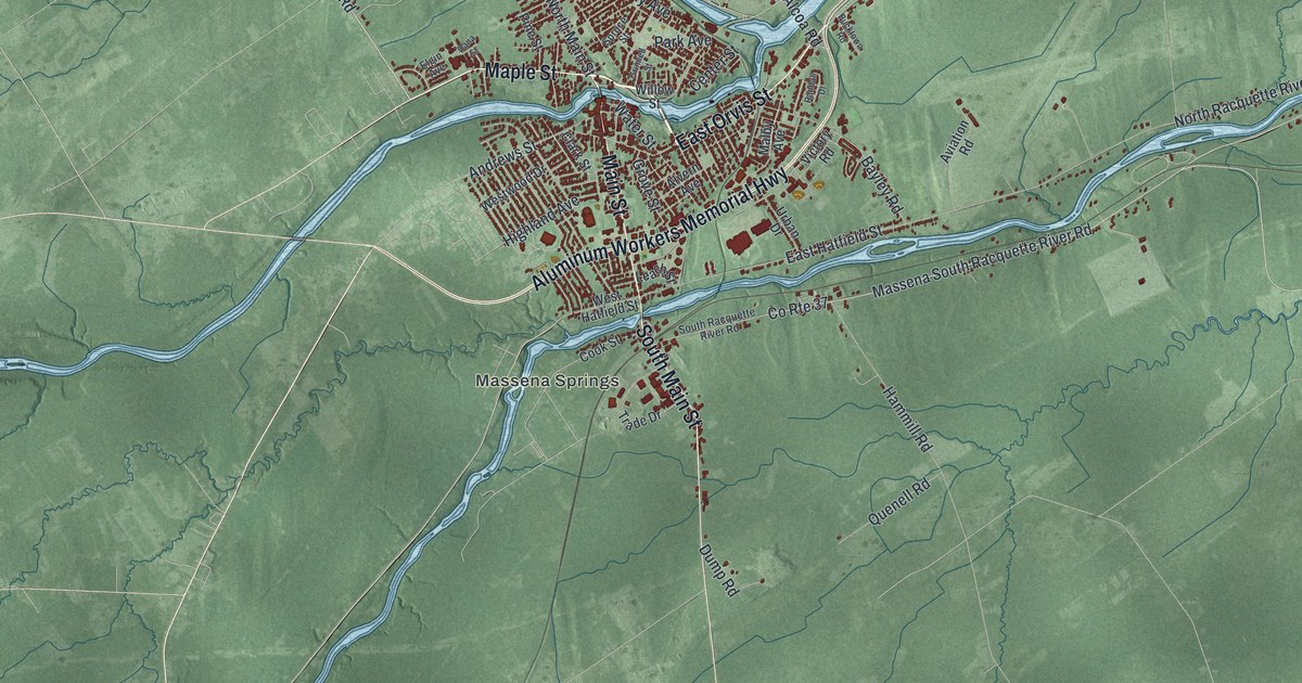 Map of the Town of Massena, New York