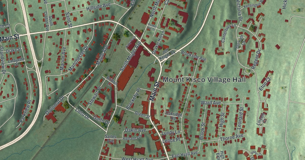 Map of the Town of Mount Kisco, New York