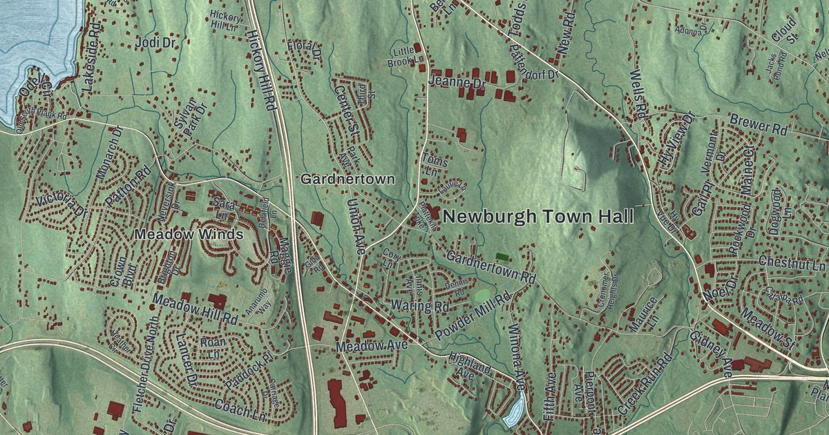 Map of the Town of Newburgh, Orange County, New York