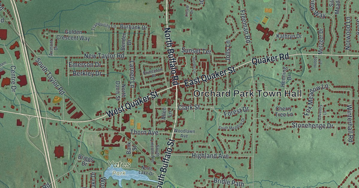 Map of the Town of Orchard Park, New York